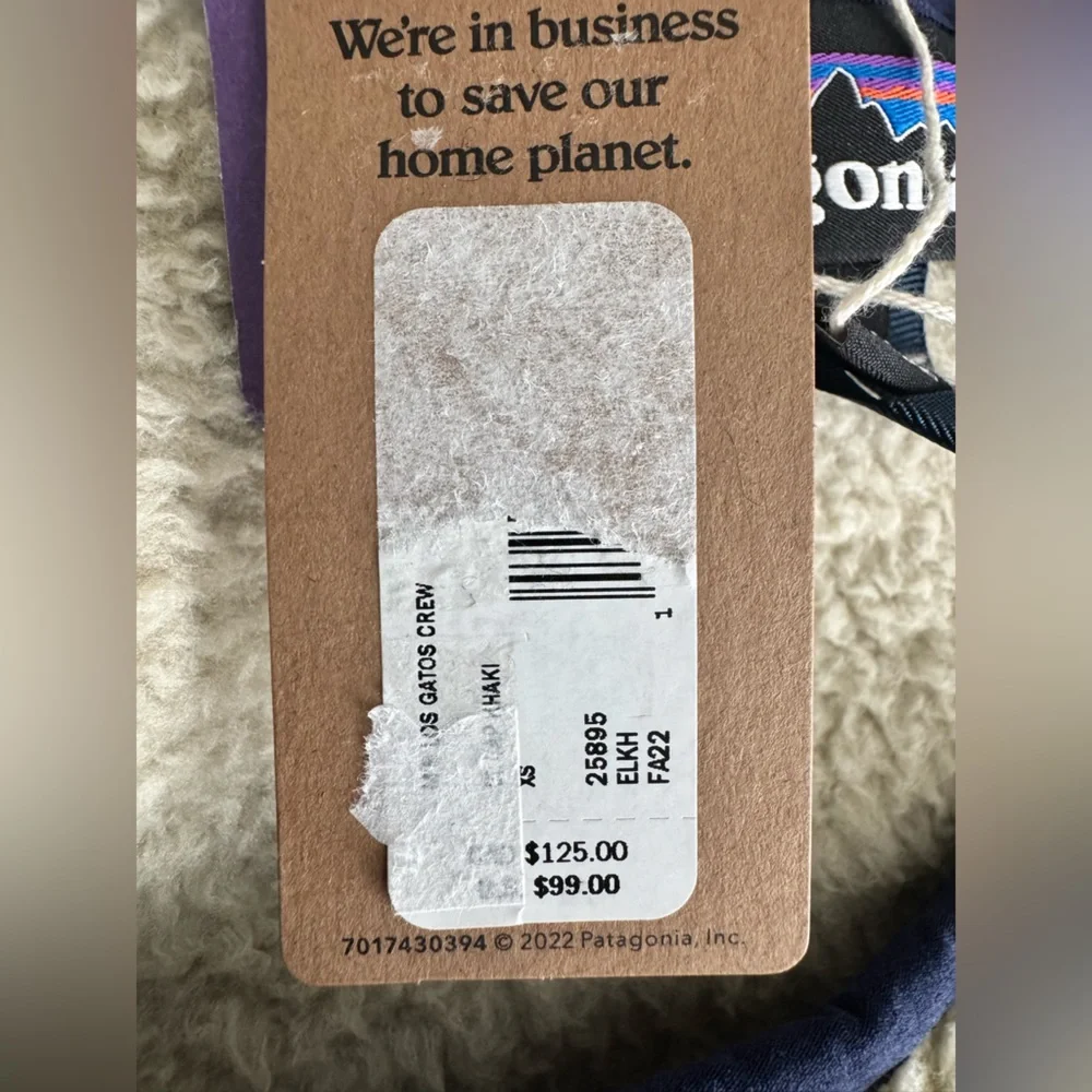 Patagonia Men's Los Gatos Crew - Cream and Blue - Picture 3 of 5